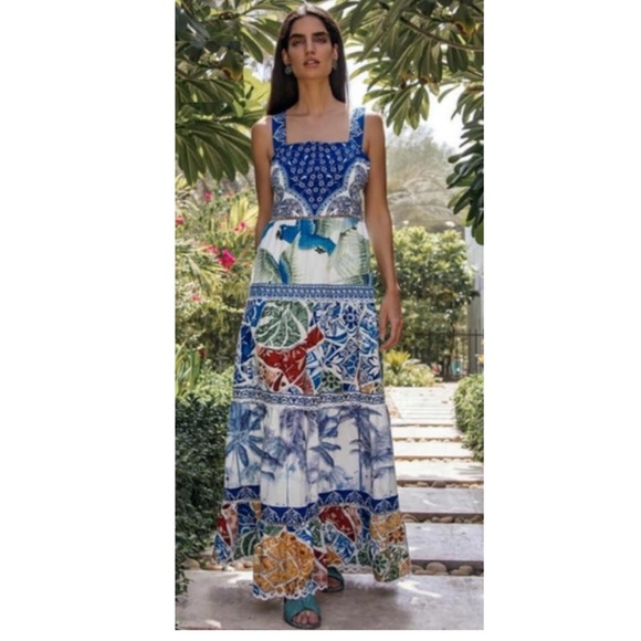 FARM Rio Dresses & Skirts - Farm Rio • Valeria Tiered Maxi Dress